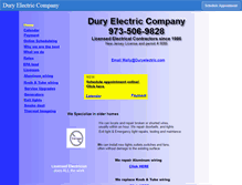 Tablet Screenshot of duryelectric.com